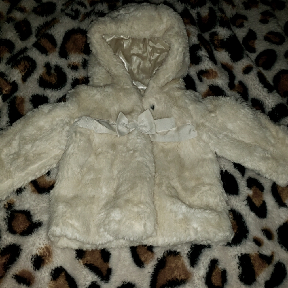 Baby Gap Fuzzy Cream Coat